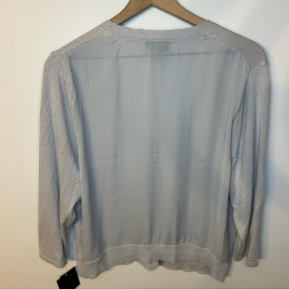 *NWT* Alfani Washed Gray V Neck Cardigan Sweater, Size XL - Picture 4 of 8